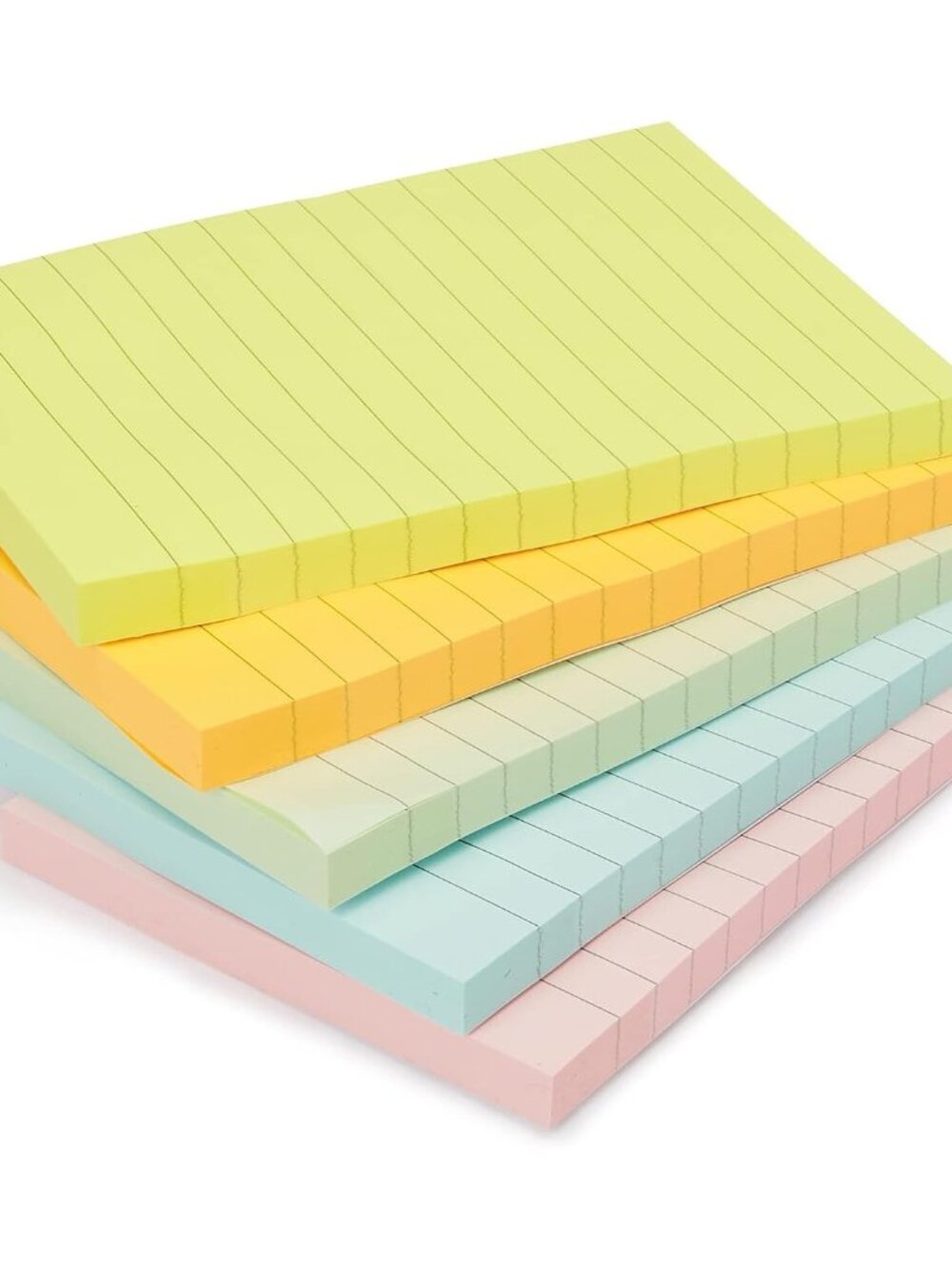 Lined Sticky Notes, 4x6" Self-Stick Pads with Clean Removal Adhesive for To Do L